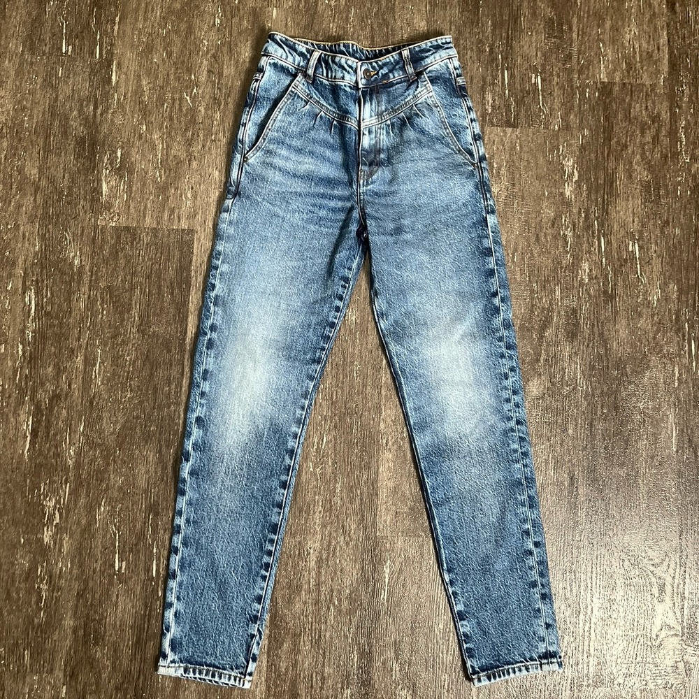 Master Denim Premium High Rise Slim Straight Leg Jeans No Tag Size 25